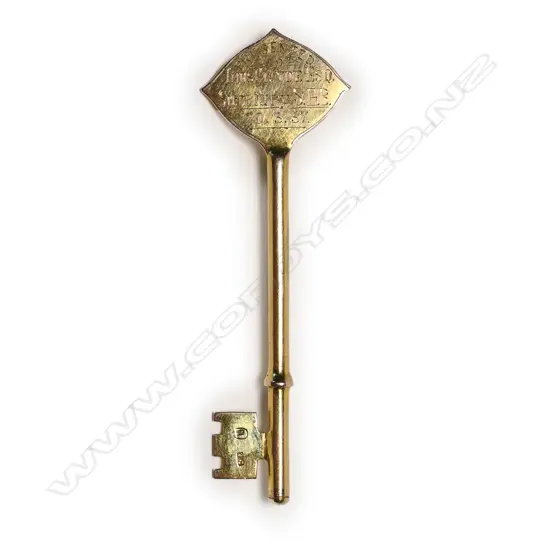 George Lumsden (son) 9ct gold 1937 presentation key,